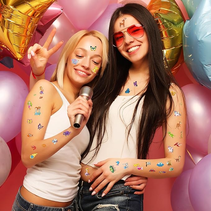 320 Patterns Temporary Tattoos, 36 Sheets Temporary Tattoos, Waterproof Fake Tattoo Accessories Animal Dinosaur Butterfly Mermaid Space Stickers Party Favors