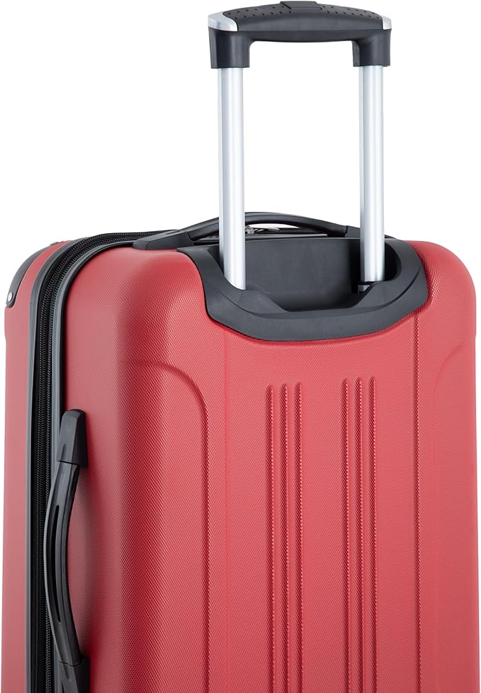 Travelers Club Chicago Hardside Expandable Spinner Luggage, Red, 5 Piece Set