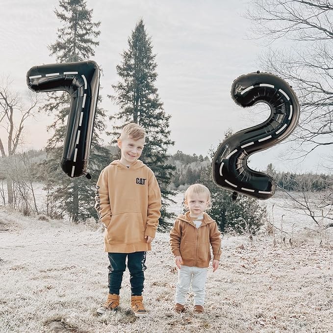 Race Car 8 Balloon, Number Balloons 40 Inch, 8th Black Birthday Decorations for Boys, Racing Party Decorations Birthday Balloons, Number 8 Balloon