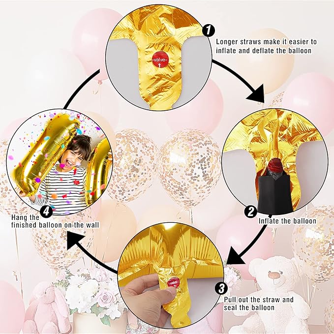 Smlpuame 40 inch Number Balloon 0-9 Gold Large Number 22 Balloons,Digital Balloons for Birthday Party Celebration Decorations Supplies, Helium Foil Number Balloons for Wedding Anniversary