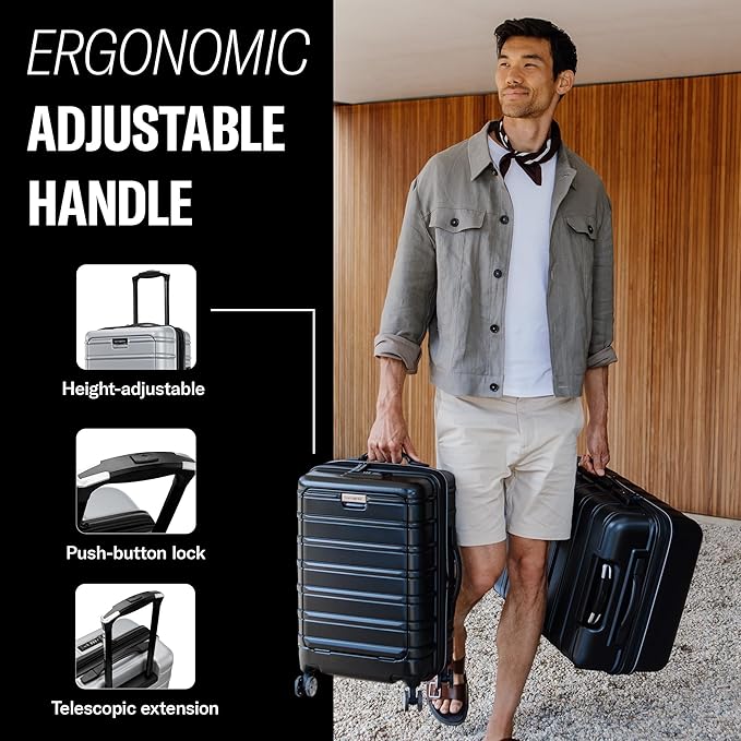 Samsonite Omni 2 Pro Hardside Expandable Luggage with Spinner Wheels, Pro Carry-on, MIDNIGHT BLACK