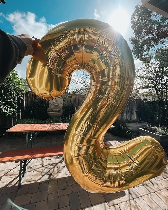 40 Inch Champagne Gold Number 0 Balloon, Giant Number 0 Balloons for 10th 20th 30th 40th Birthday Decorations, Party Supplies for Baby Boy Girl, Champagne Gold Party Decor
