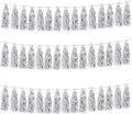 BEISHIDA 3 Packs Silver Metallic Foil Fringe Tassel Garland, Tassels Banner Streamers for New Year Silver Wedding Engagement Graduation Birthday Bridal/Baby Shower Christmas Holiday Party Decoration