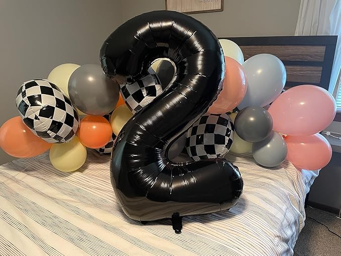 Number 12 Balloons, Balloons for Man Woman 12th Black Birthday Party Decoration, 40 Inch Foil Number Ballon for 12, 21 Anniversary, Bridal Shower, Graduation, Halloween, New Year