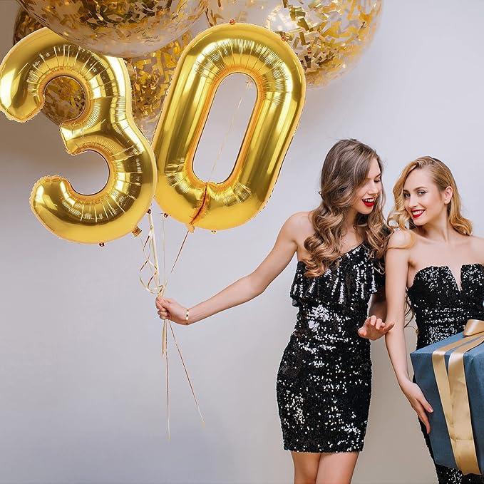 Smlpuame 40 inch Number Balloon 0-9 Red Large Number 17 Balloons,Digital Balloons for Birthday Party Celebration Decorations Supplies, Helium Foil Number Balloons for Wedding Anniversary