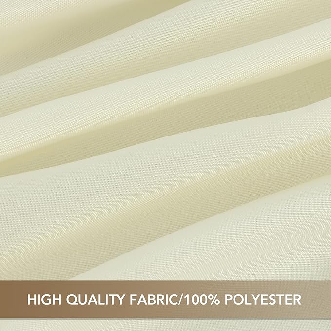 sancua Beige Tablecloths for 8 Foot Rectangle Tables, 8 Pack - Washable Polyester Fabric Table Cloth for Wedding Party, Birthday, Banquet Reception, 60x120 Inch