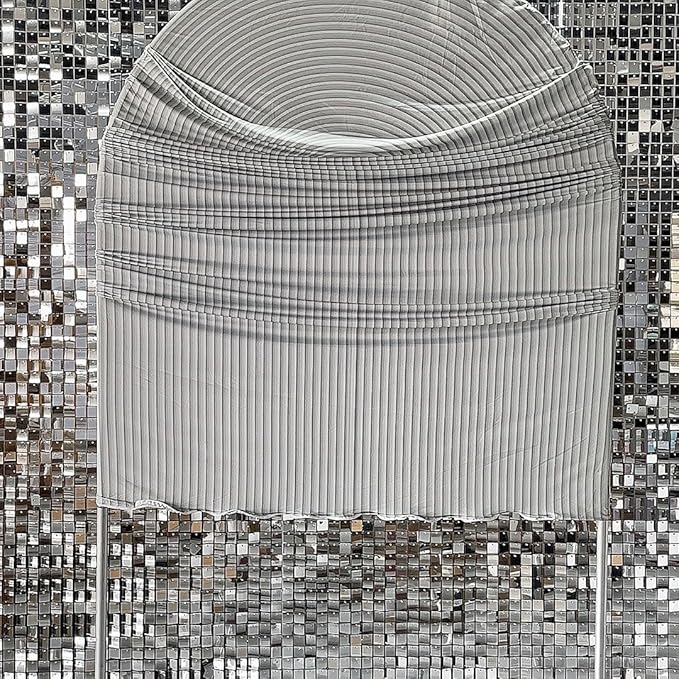 Beige Ripples Pattern Arch Backdrop Cover for Birthday Party Wedding Baby Shower Decorations Chiara Backdrops Arched Wall Frame Stands Covers Props GP-455 3ft * 6ft