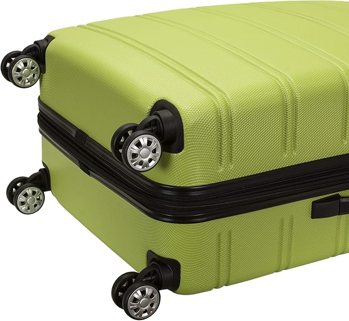 Rockland Melbourne Hardside 2 Piece Expandable Spinner Wheel Luggage Set, (20"/28"), Lime