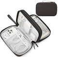 FYY Electronic Organizer, Large Travel Cable Organizer Bag Pouch Electronic Accessories Carry Case Portable Waterproof Double Layers All-in-One Storage Bag for Cable, Cord, Charger, Phone, Coffee