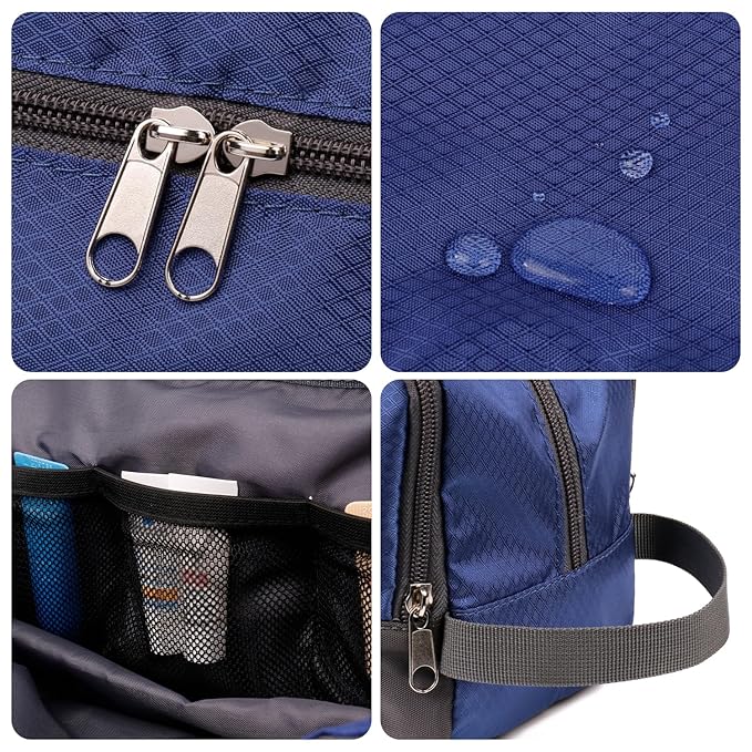 Toiletry Bag for Men Hanging Dopp Kit Water Resistant Shaving Bag Small Toiletry Bag for Traveling (royal blue)