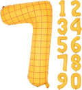 40" Matte Yellow Balloons Toy Inspired Story Theme party Supplies, Number Birthday Decoration, Cowboy Decorations Western, Cowgirl Party Balloon Digital 7