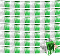 10 Pack 10 Feet Foil Fringe Garland Metallic Tinsel Streamers Banner Wall Hanging Backdrop for Parade Floats, Bachelorette, Wedding, Birthday, Mardi Gras St Patrick Day Party Decorations(Silver Green)