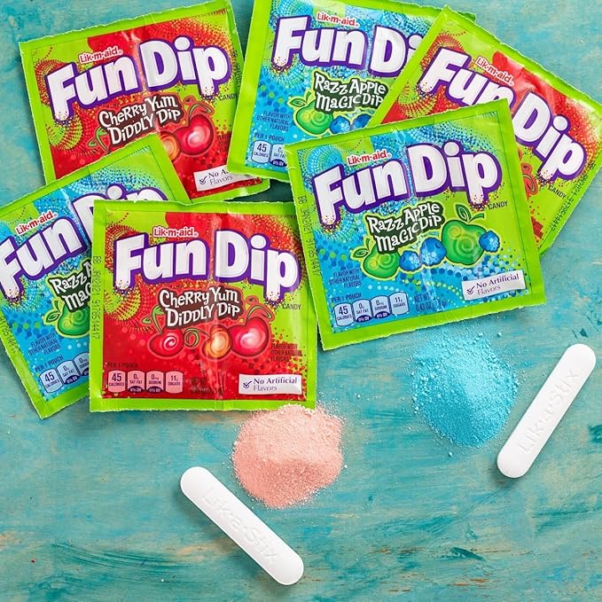 Wonka Fun Dip, Assorted Flavor Party Pack, 0.43 Ounce Packets (48 Count)