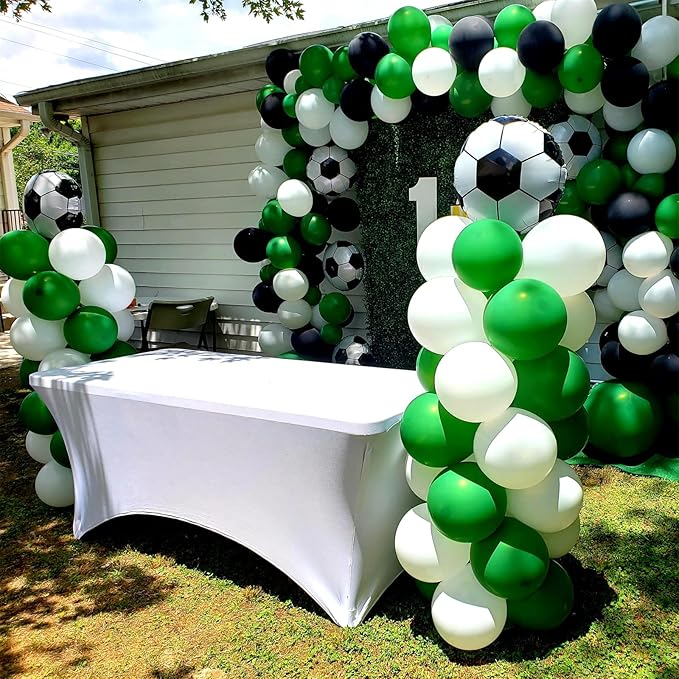8Pcs Soccer Party Balloons, 18Inch Soccer Foil Balloons Football Shape Mylar Foil Balloons Decor for Men Kids Boys Soccer Ball Fans Sport Game Theme Birthday Party Decorations Supplies