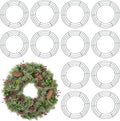 Patelai 12 Pieces 12 Inch Metal Wreath Frame Dark Green Wire Round Wreath Rings Wire Garland Frame for Easter Party Home Decor DIY Crafts Supplies
