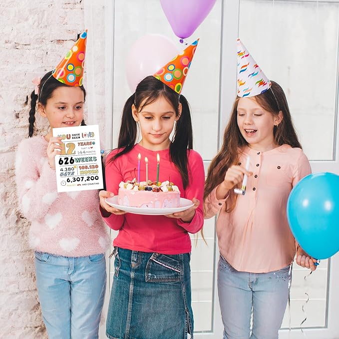 Funny 12th Birthday Card for Boys Girls, Unique Birthday Card Gift for 12th Teen Children, Happy Birthday Card Gift for Twelve Years Old Son Daughter, Ideas 12th Birthday Decorations