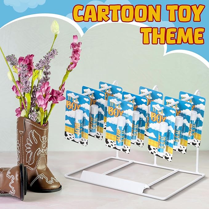 30 Pack It's a Boy Story Baby Shower Games Prizes Party Gifts Bulk Cow Lip Balms Favors for Winners Adults Guests Gender Reveal Favors Decorations Baby Shower Souvenirs Gift Bags Stuffers