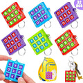 32Pcs Tic Tac Toe Keychains Game, Birthday Party Favors Easter Goodie Bags Stuffers for Kids 3-5 4-8 8-12, Small Treasure Box Classroom Carnival Prizes Easter Basket Egg Filler Student Gifts Girl Boy