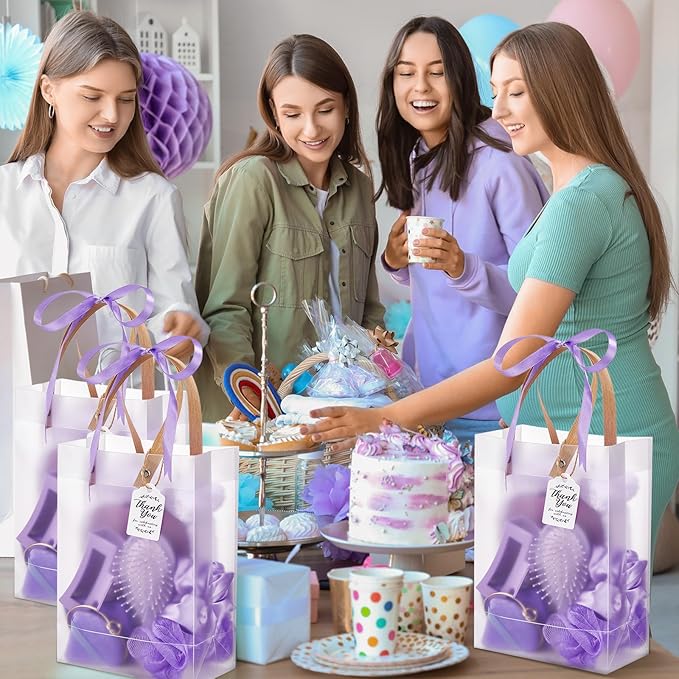 74Pcs Baby Shower Prizes for Game Winners Baby Shower Favors Gifts including Headband Hair Brush Jewelry Box with Gift Bag for Baby Shower Game Prizes Wedding Bridal Shower Favors (Purple)