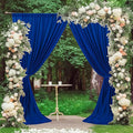 MEETSKY Royal Blue Backdrop Curtains for Parties Blue Curtains Photography Backdrop Drapes for Wedding Birthday Party Baby Showers Rod Pocket Home Sliding Door Decoration, 5ft x 7ft, 2 Panels