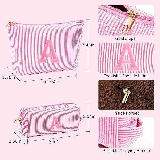 Stocking Stuffers for Teen Girls Gifts Trendy Stuff, 2025 Christmas Gifts Cute Makeup Bag, 6-12 Year Old Girl Birthday Gift, Personalized Christmas Stocking Stuffers for Girls, Light Pink M