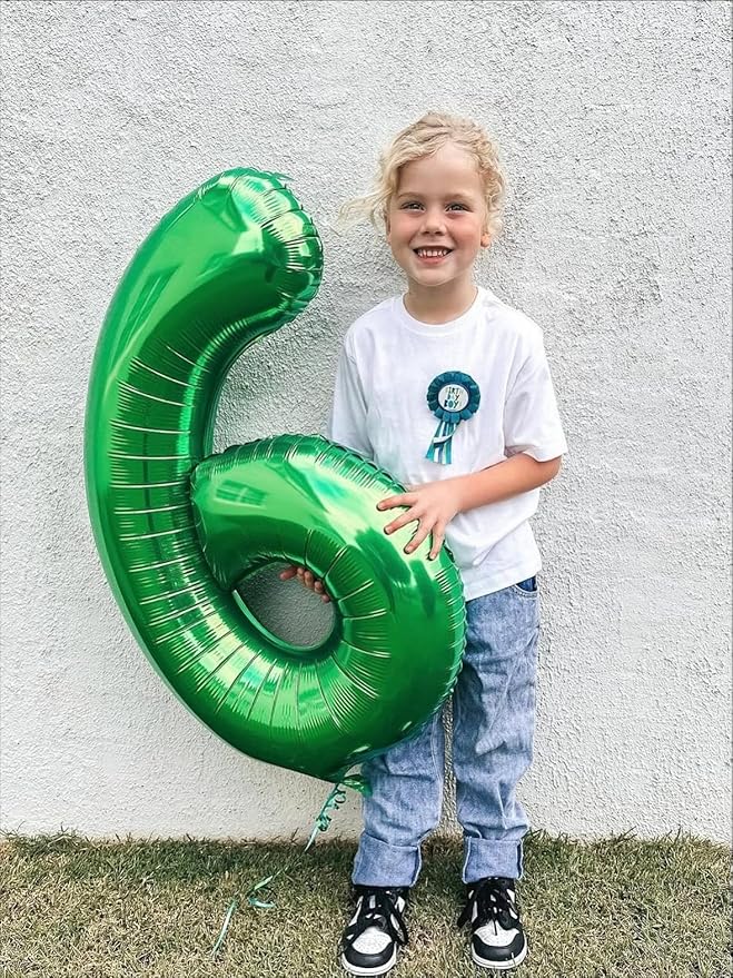 40 Inch Dark Green Number 8 Balloon, Giant 8 Number Balloons for 8th Birthday Decorations, Party Supplies for Baby Boy Girl, Dark Green Party Decor