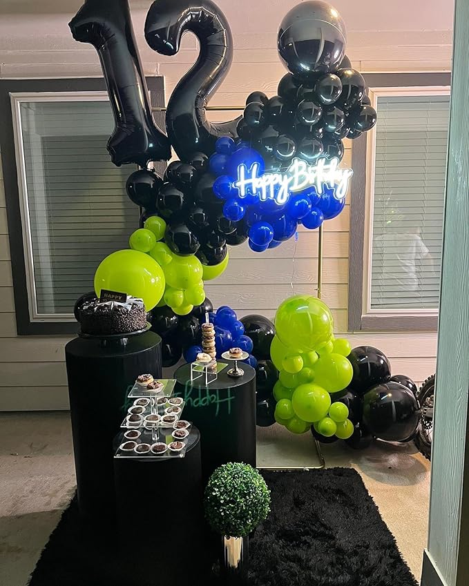 Black Number 11 Balloon 40 inch, 11 Number Balloons, 11th Black Birthday Decorations, 11 Year Old Girls Boys Party Supplies