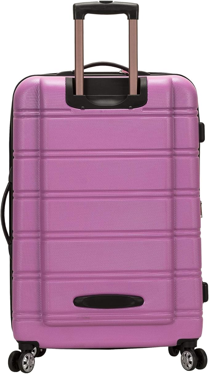 Rockland Melbourne Hardside 3 Piece Expandable Spinner Wheel Luggage Set, (20"/24"/28"), Pink