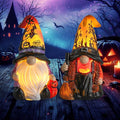 Halloween Gnomes and Witch Figurines - 2Pack Lights Up Fall Gnome Ornaments - 4.5'' Resin Indoor Halloween Decor for Women (Gnomes)