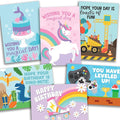 Hadley Designs Happy Birthday Cards for Kids with Envelopes - 54 Assorted Kids Birthday Cards Bulk for Classroom, Generic Children Greeting Card Pack for Students, Bday Notecards, Designed in USA