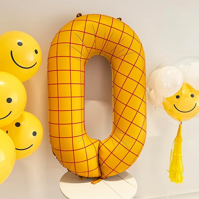 40 In Matte Yellow Number Balloons Helium Foil Mylar Balloon Birthday Party banquet Decoration Digital 4