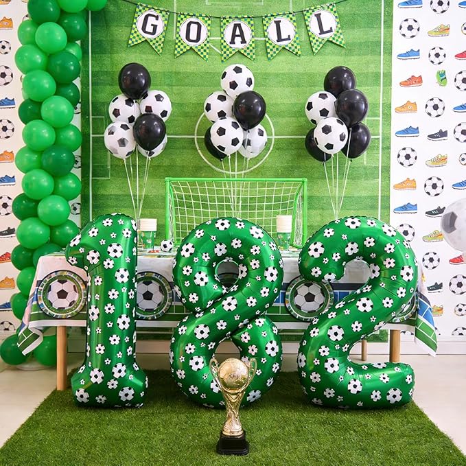 40 Inch Soccer Number 7 Balloons Large Foil Balloon Number 7 Birthday Deco World Cup Sports Soccer Theme Decoration For Soccer Party And Boy'S 7 th Birthday