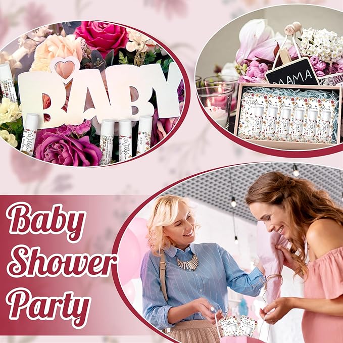 30 Pack a Little Wildflower Baby Shower Games Prizes Gifts Bulk Wildflower Lip Balms Favors for Winners Boys Girls Gender Reveal Favors Decorations Halloween Baby Shower Thanksgiving Gift Bags Stuffer