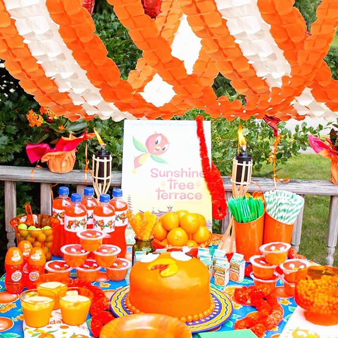 Orange Beige Fall Baby-Shower Party-Decorations Streamers Garland - 157Ft Four-Leaf Clover Autumn Harvest Thanksgiving Hanging Banner,Boho Birthday Bridal Wedding Engagement Bachelorette Decor Hugtmr