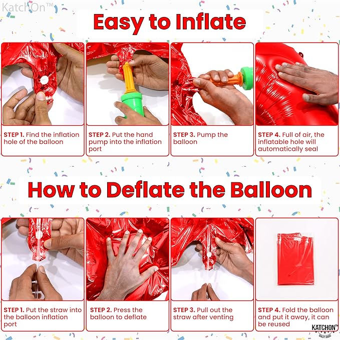 KatchOn, Giant Red Number 2 Balloon - 40 Inch | Mylar Foil 2nd Number Balloons For Happy Birthday Decorations | Red 2 Balloon Number For Anniversary Decorations | Birthday Party Decoration