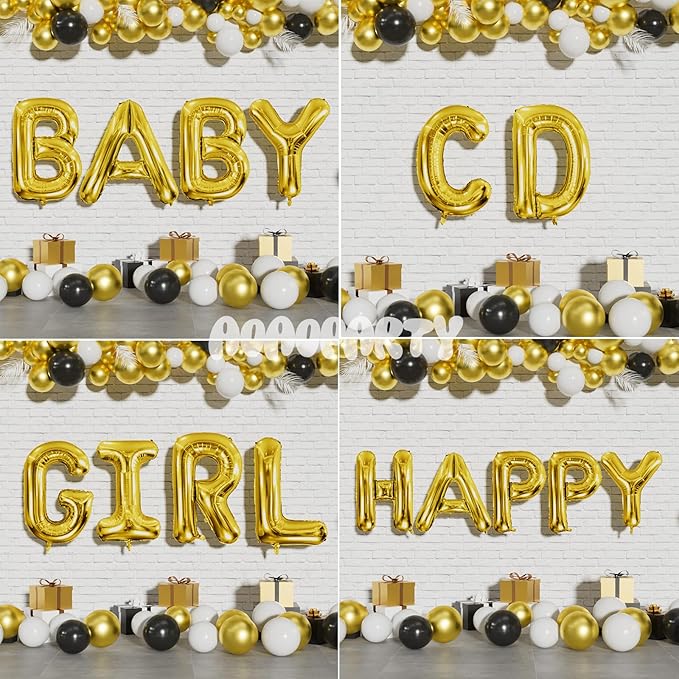 Letter Balloons 40Inch Large Giant big Foil Mylar Gold Balloons N for Birthday Party Decorations