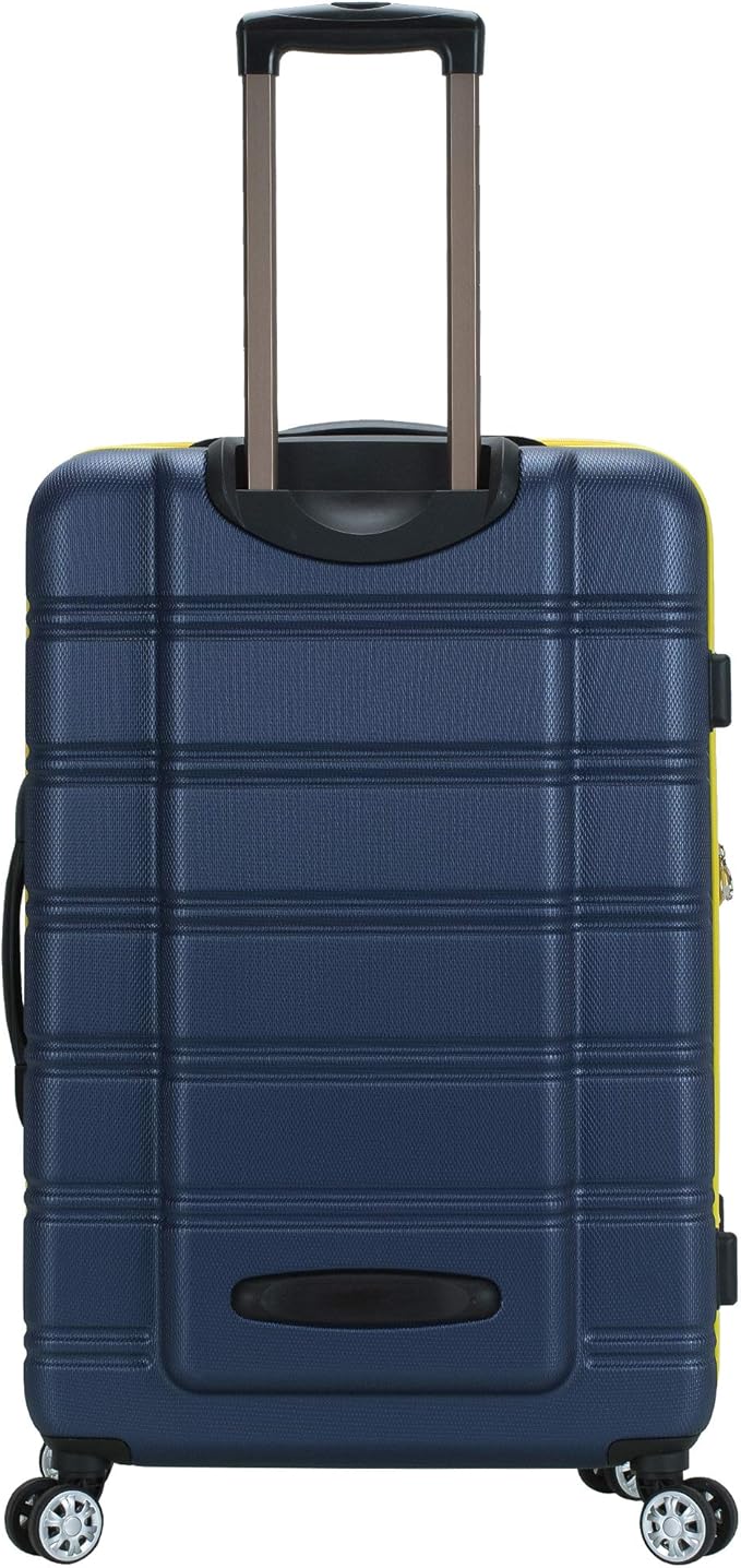 Rockland Melbourne Hardside 3 Piece Expandable Spinner Wheel Luggage Set, (20"/24"/28"), Navy