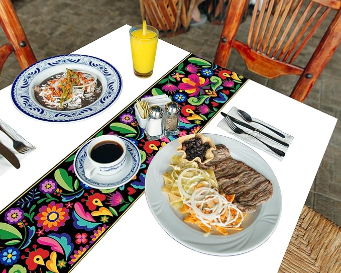 Oudain 3 Pcs Fiesta Tablecloth 108 x 54 Inch Plastic Tablecover Mexican Waterproof Tablecloth Disposable Table Cover for Taco Night Festive Mexican Fiesta Wedding Party Decoration (White)