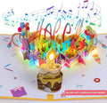 Olatay 3D Musical Birthday Popup Card, Blowable/Blow Out LED Light Candle and Play Happy Birthday Music for Kids Men and Women