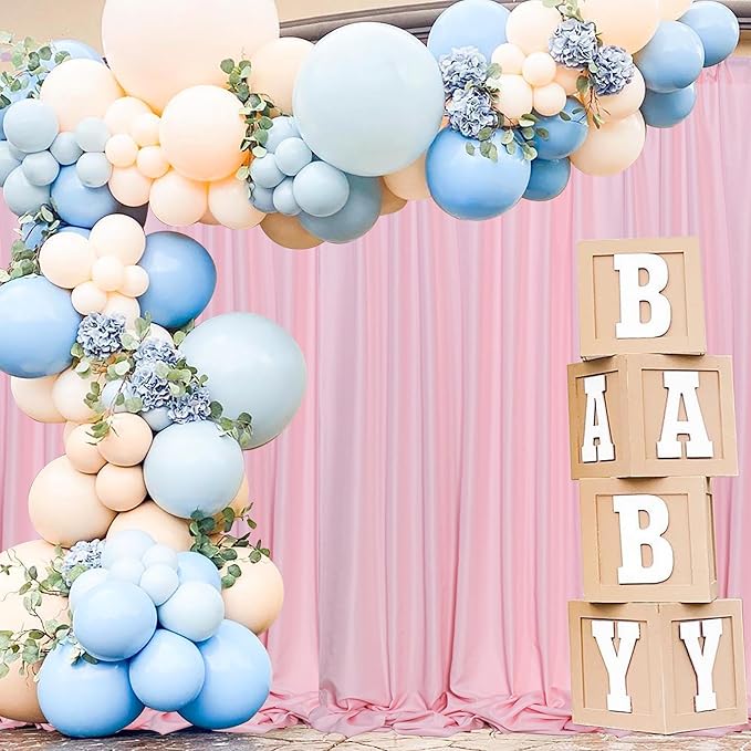 MEETSKY Pink Backdrop Curtain for Parties Rod Pocket Pink Curtains Photography Backdrop Drapes Privacy Fabric Decoration for Birthday Party Gril Baby Shower Home Decor, 5ft x 7ft, 2 Panels