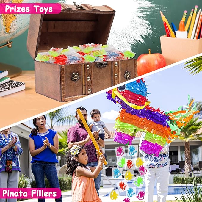 200PCS Glitter Sticky Hands Party Favors for Kids 4-8 8-12 Birthday Supplies Easter Egg Fillers Goodie Bag Stuffers Classroom Treasure Box Toys Carnival Prizes Mini Bulk Treat Trinkets Pinata Stuff