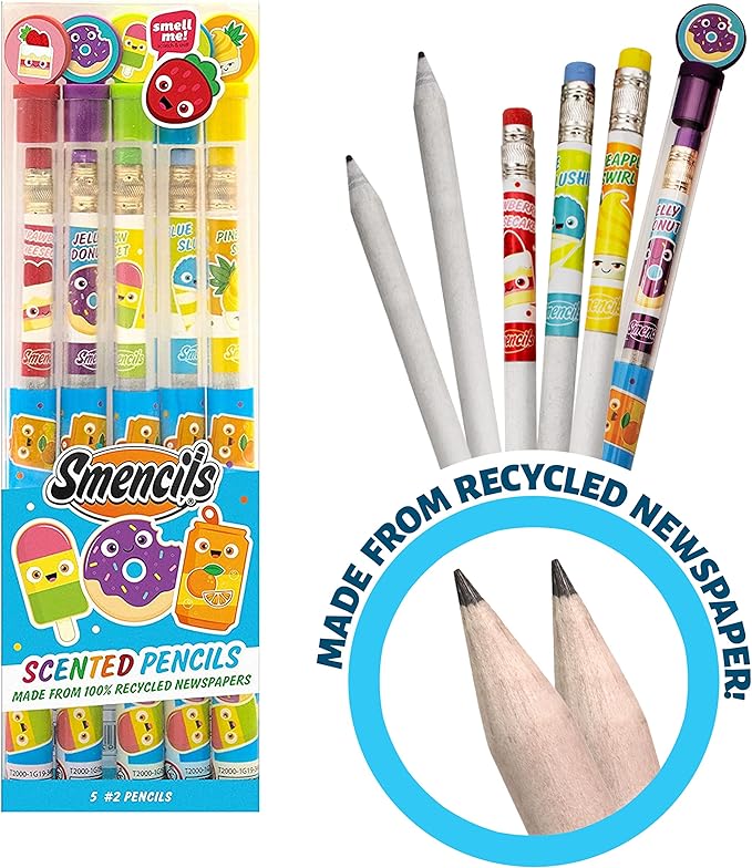 Graphite Smencils - HB #2 Scented Pencils, 5 Count by Scentco