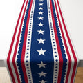 OHOME 4th of July Decorations - Patriotic USA Stars Table Runner for Home | Memorial Day Decorations - 250 America Anniversary Fourth of July Accessories Decor Party Supplies Indoor Outdoor