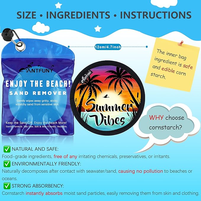 Antfuny 2 Pack Sand Rremover for Beach Eraser Women Dog Vacation Essential Travel Must Have Ship 2025 Cruise Accessories Camping Gear Lake Stuff Surf Supplies Item Gadget Thing Towel Key West