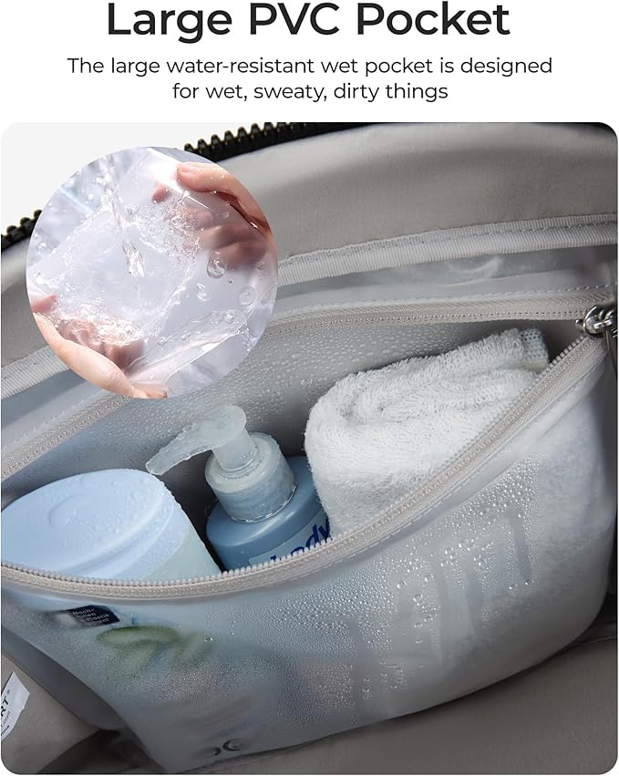 BAGSMART Gym Bag for Women, Duffle Bag for Travel with Wet Pocket, Lightweight Carry on Weekender Duffel, Water Resistant