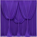 40x10FT Dark Purple Backdrop Curtains for Wedding Parties, Wrinkle Free Polyester Photography Backdrop Drapes for Baby Shower Birthday Parties Stage Background Stand Decorations 4x10ft,10 Panels