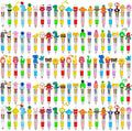CZWZ 100Pcs Mini Multicolor Pens in One 4-in-1 Cute Pens Bulk for Kids, Ballpoint Pen for Birthdays and Children's Parties, Fun Gifts Assorted Ink Kawaii Pen
