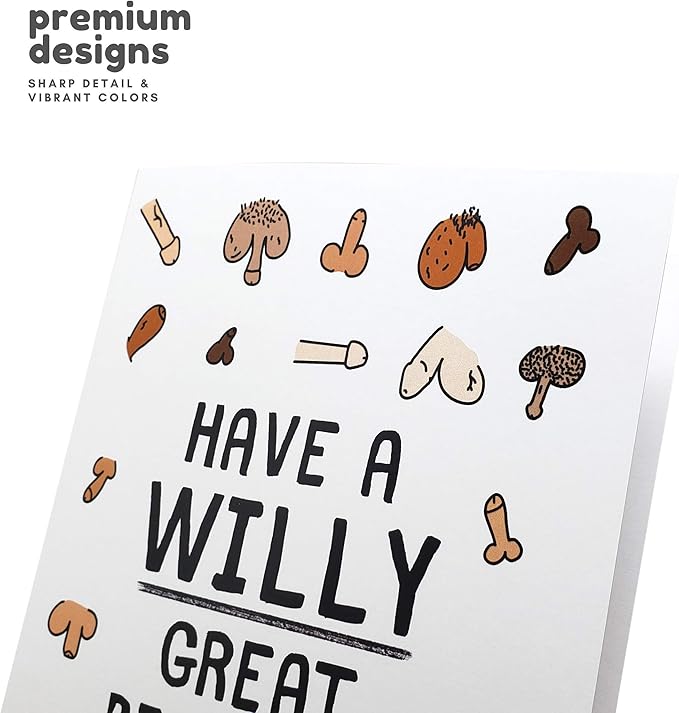 Sleazy Greetings Funny Birthday Card For Women or Men | Dirty Penis Adult Rude Offensive Friend Bday Card with Envelope | Willy Great Birthday