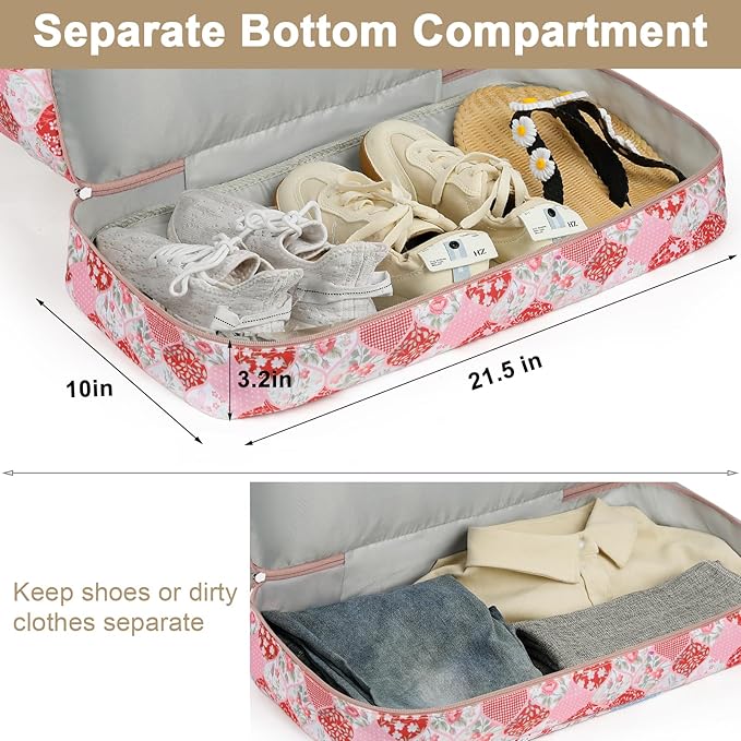 IBFUN Weekender Bags for Women, Travel Duffle Bag with Shoe Compartment Carry on Weekender Overnight Duffel for Weekend Travel Business Trip 3PCS
