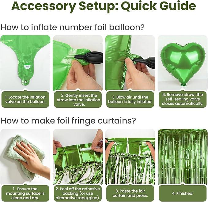 Sage Green 13th Birthday Decorations, Official Teenager Party Supplies for Girls Boys, Sand White & Cream Balloon Kit with Green Number 13 Balloon and Fringe Curtains